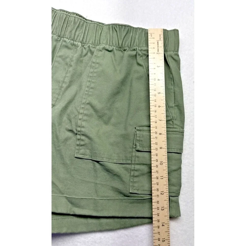 Lucky Brand Olive Green Cargo Shorts Women's Small Pull On Utility Pockets